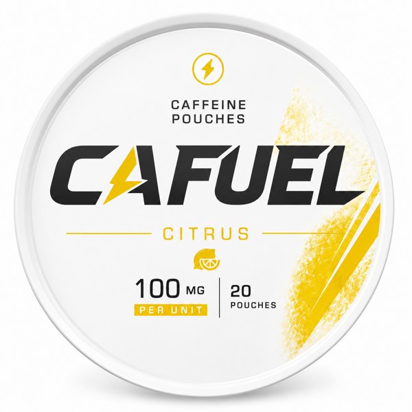 CAFUEL Citrus caffeine pouch can, 100mg, 20 pouches