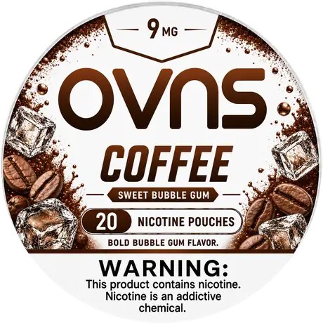 OVNS Coffee nicotine pouch can, 9 mg, 20 pouches