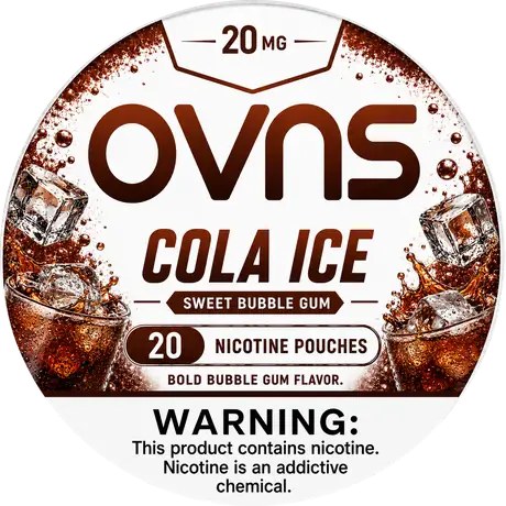 OVNS Cola Ice nicotine pouch can, 20 mg, 20 pouches